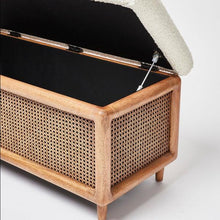 Woven Rattan Ottoman Bench - House of Creattion