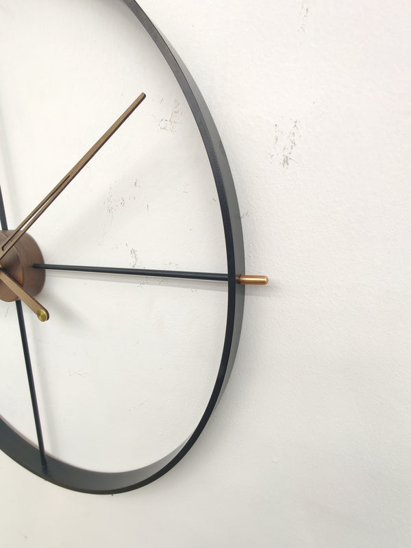 BLACK CIRCLE WALL CLOCK