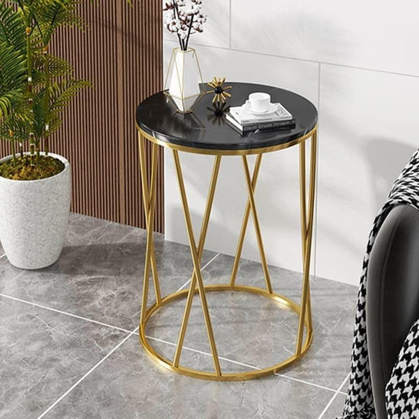 Regal X-black Marble Side Table - House of Creattion