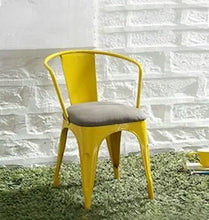 French Country Yellow Iron Chair