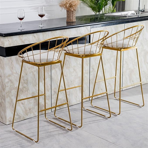 Ergonomic Metal Bar Stools