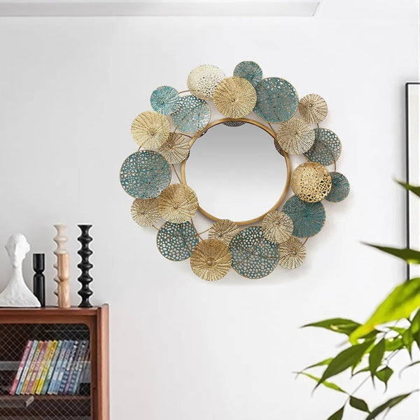 Flower space Metal Wall Mirror - House of Creattion