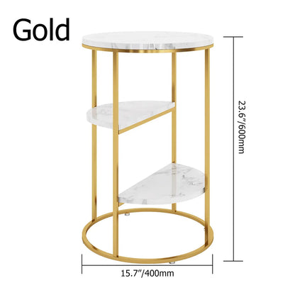 Golden Multi level Corner Table - House of Creattion