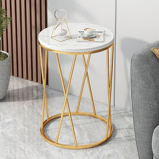 Regal X-White Marble Side Table - House of Creattion