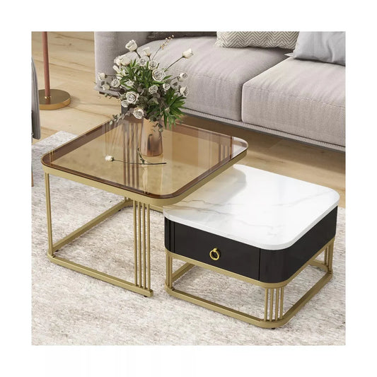 Vurv Nesting Tables With Black Drawer