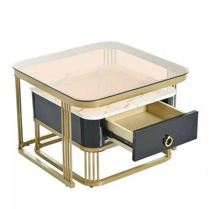 Vurv Nesting Tables With Black Drawer