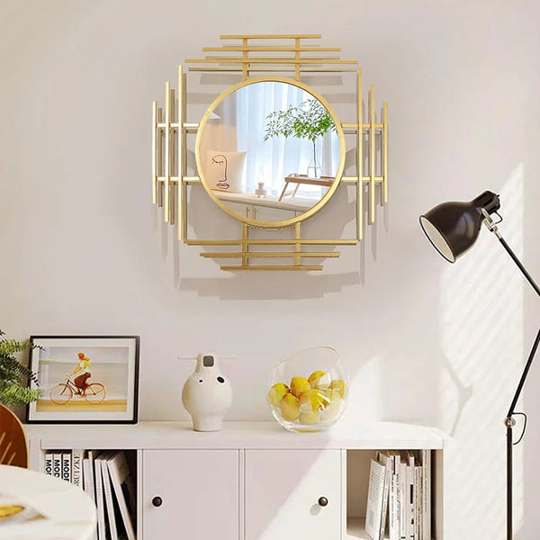 Lattice Gold Wall Mirror