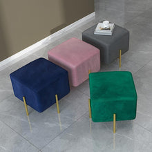 Luxury Velvet Square Ottoman Pouf – Stylish & Versatile Foot Stool