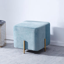 Luxury Velvet Square Ottoman Pouf – Stylish & Versatile Foot Stool