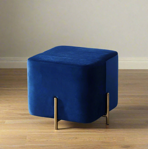 Luxury Velvet Square Ottoman Pouf – Stylish & Versatile Foot Stool