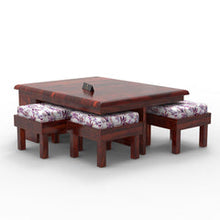 Esto Teak Wood Coffee Table Set With Side Storage