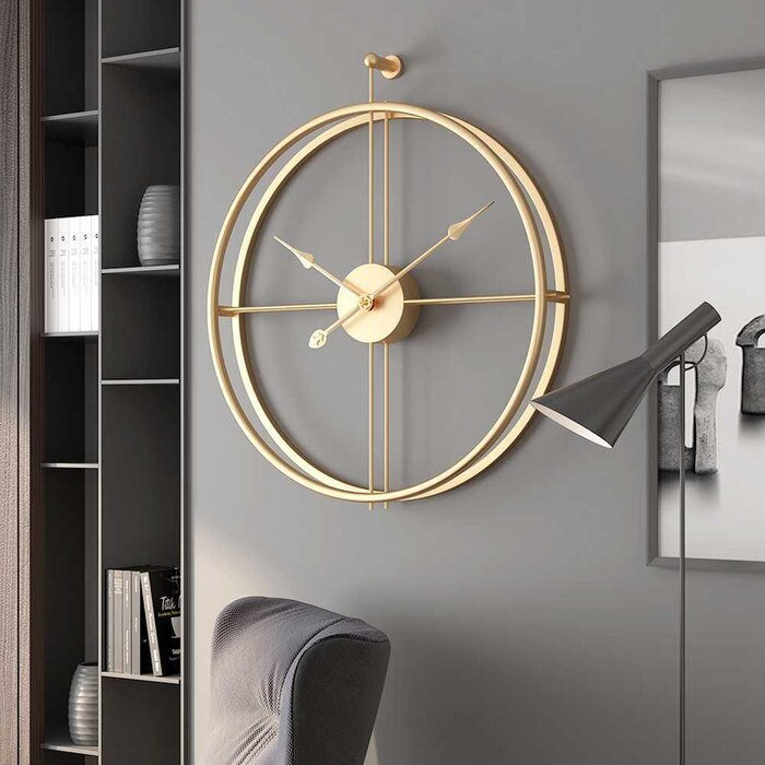 Golden dial wall clock - House of Creattion