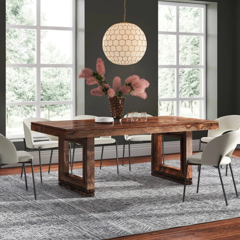 Walnut Solid Dining Table - House of Creattion