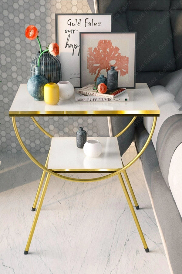 Marble Luxe End Stand - House of Creattion