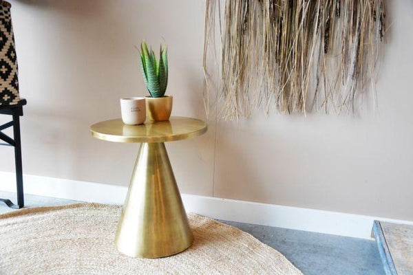 Brass Antique Side Table (Golden)