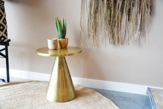 Brass Antique Side Table (Golden)