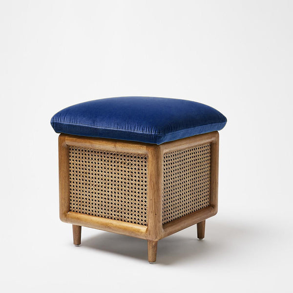 Woven Rattan Ottoman Bench