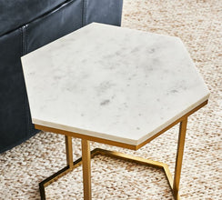 Hexa Stone Geometric Table - House of Creattion