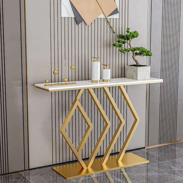 Diamond Cut Console Table