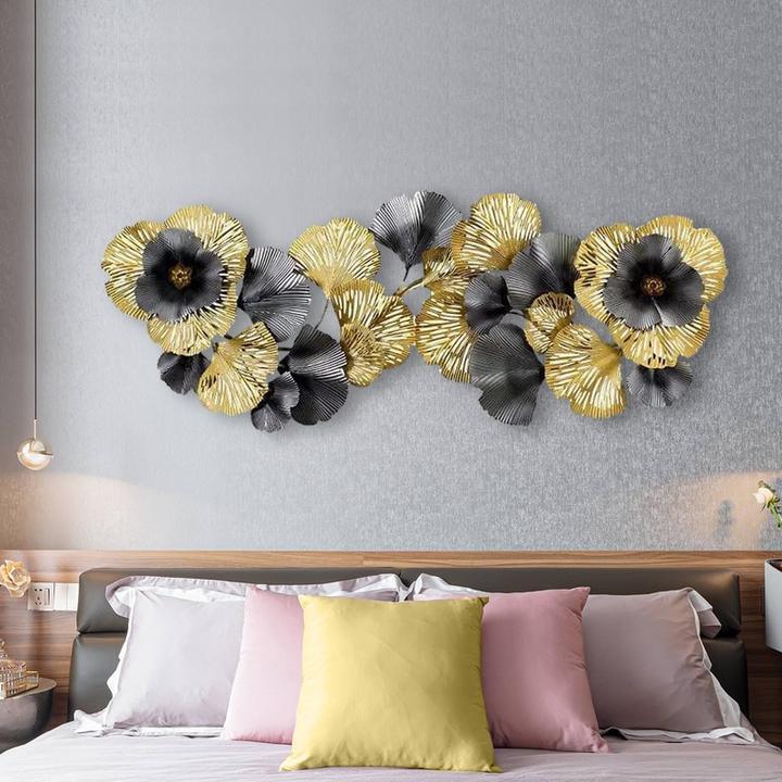 Floro golden Iron Wall Art - House of Creattion