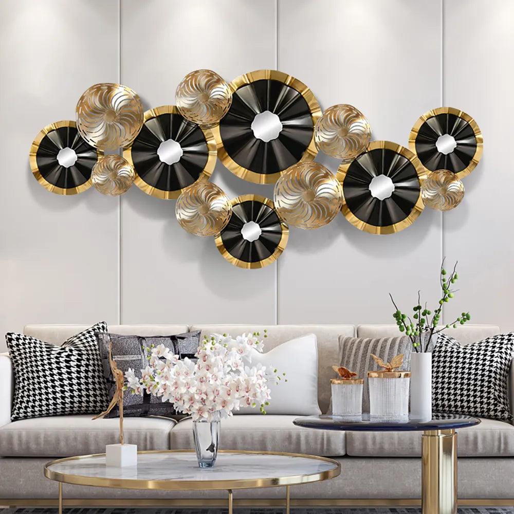 Golden rings Metal Wall Art - House of Creattion