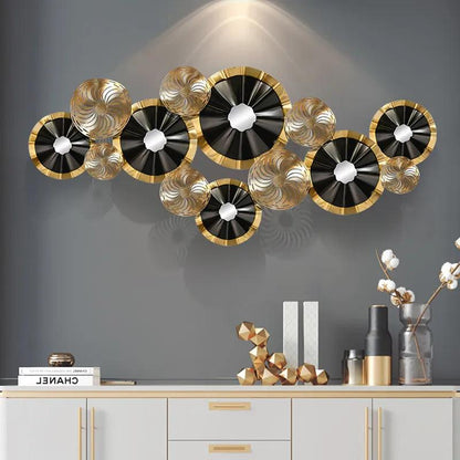 Golden rings Metal Wall Art - House of Creattion